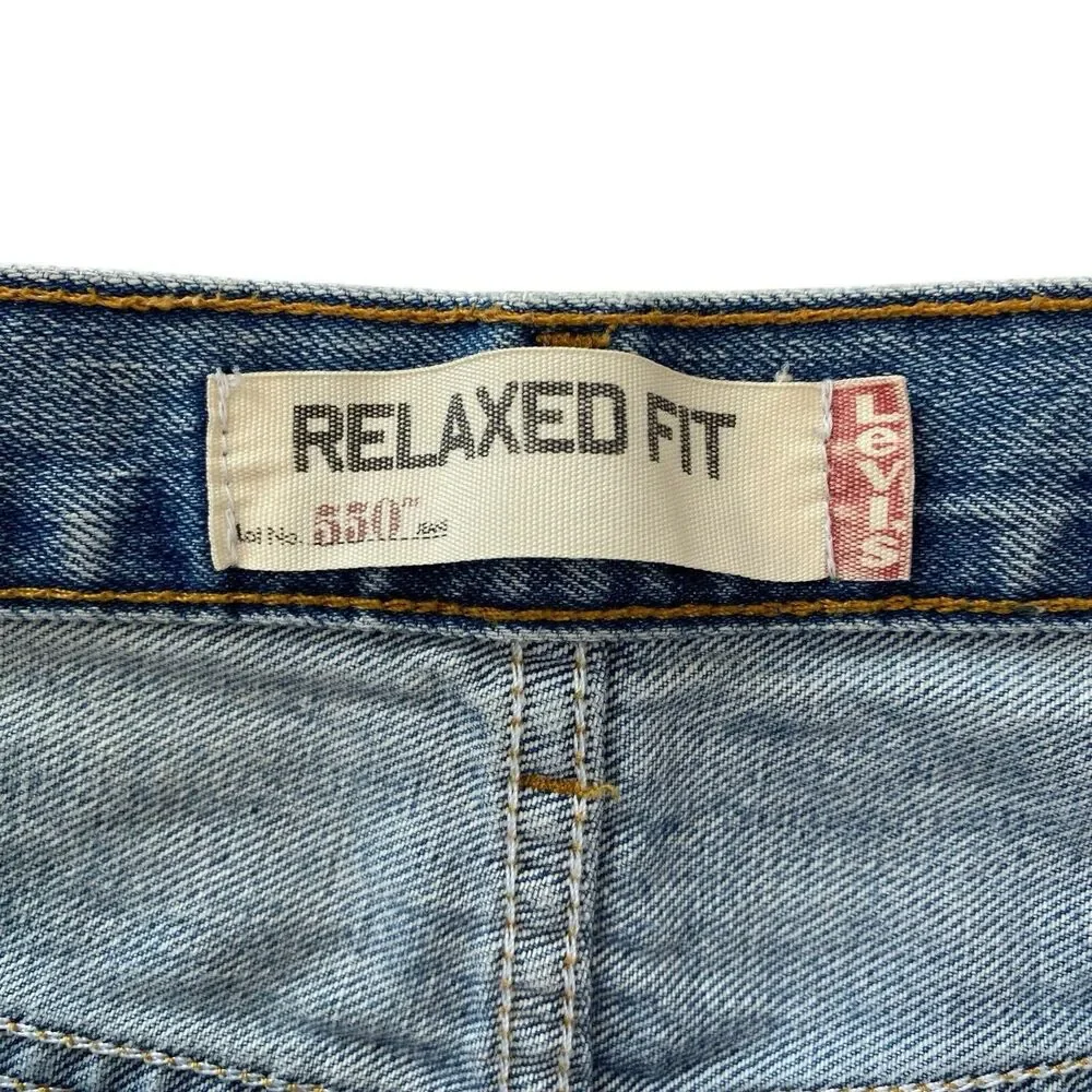 Levis 550 Jeans Straight Leg Relaxed Fit Mens 36x30 Denim Classic Workwear Y2K